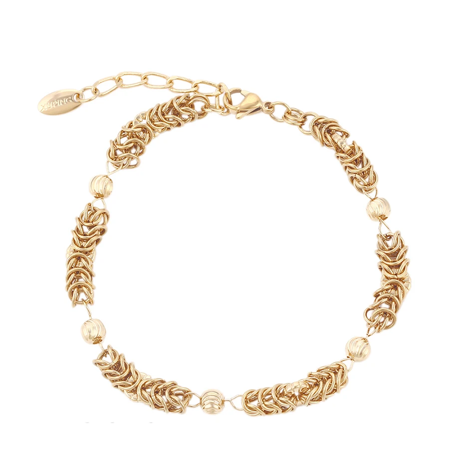 

74395 Xuping GZ fashion jewelry market top grade plain 18k gold bead bracelet for women