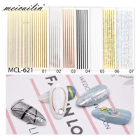 

3D Nail Sticker Curve Stripe Lines Adhesive Striping Tape Manicure Nail Art Stickers