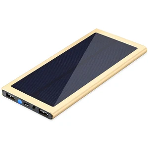 Super Slim 10000mAh Dual USB Solar Power Bank
