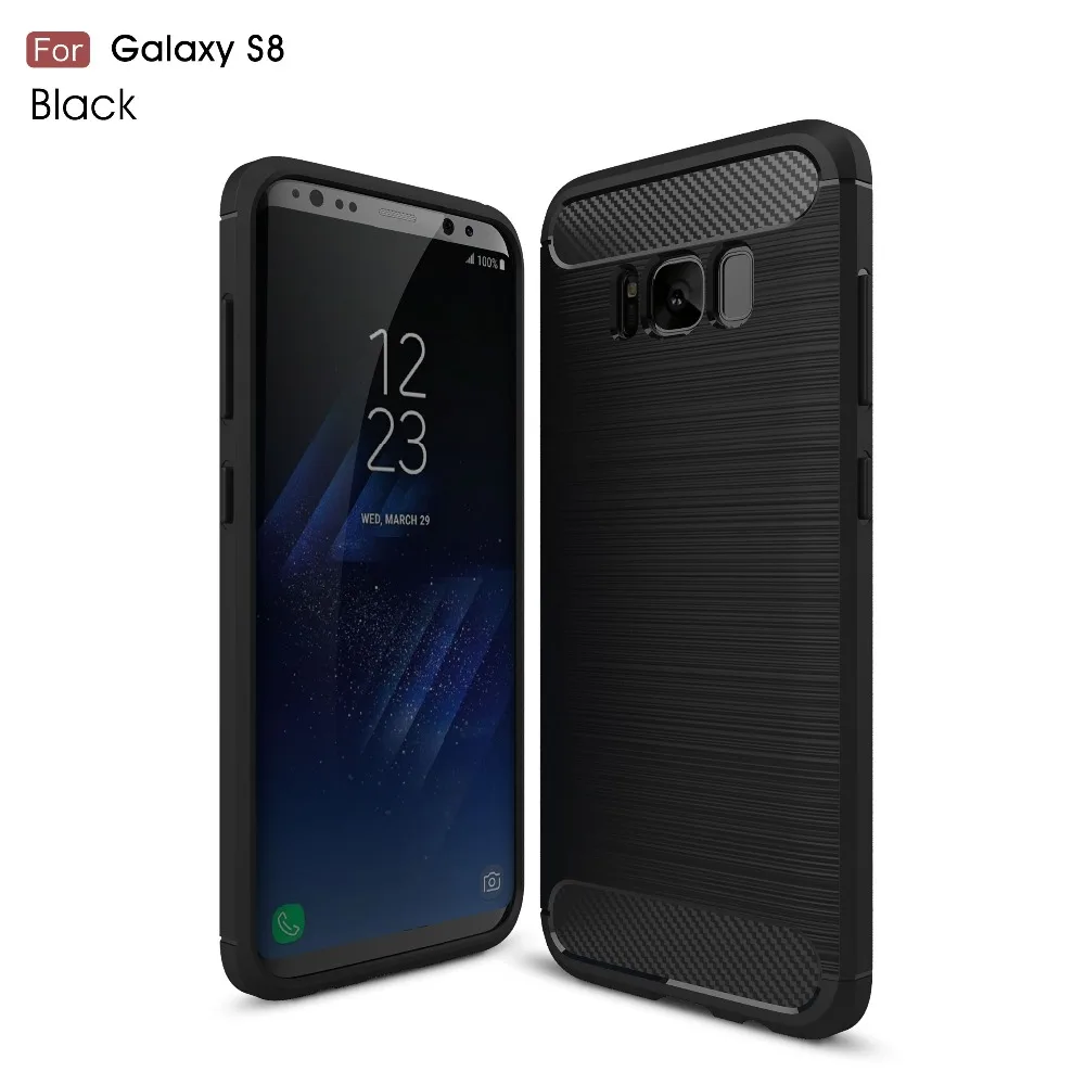 

Top selling luxury carbon fiber tpu phone case for Samsung Galaxy S8 back cover, Navy
