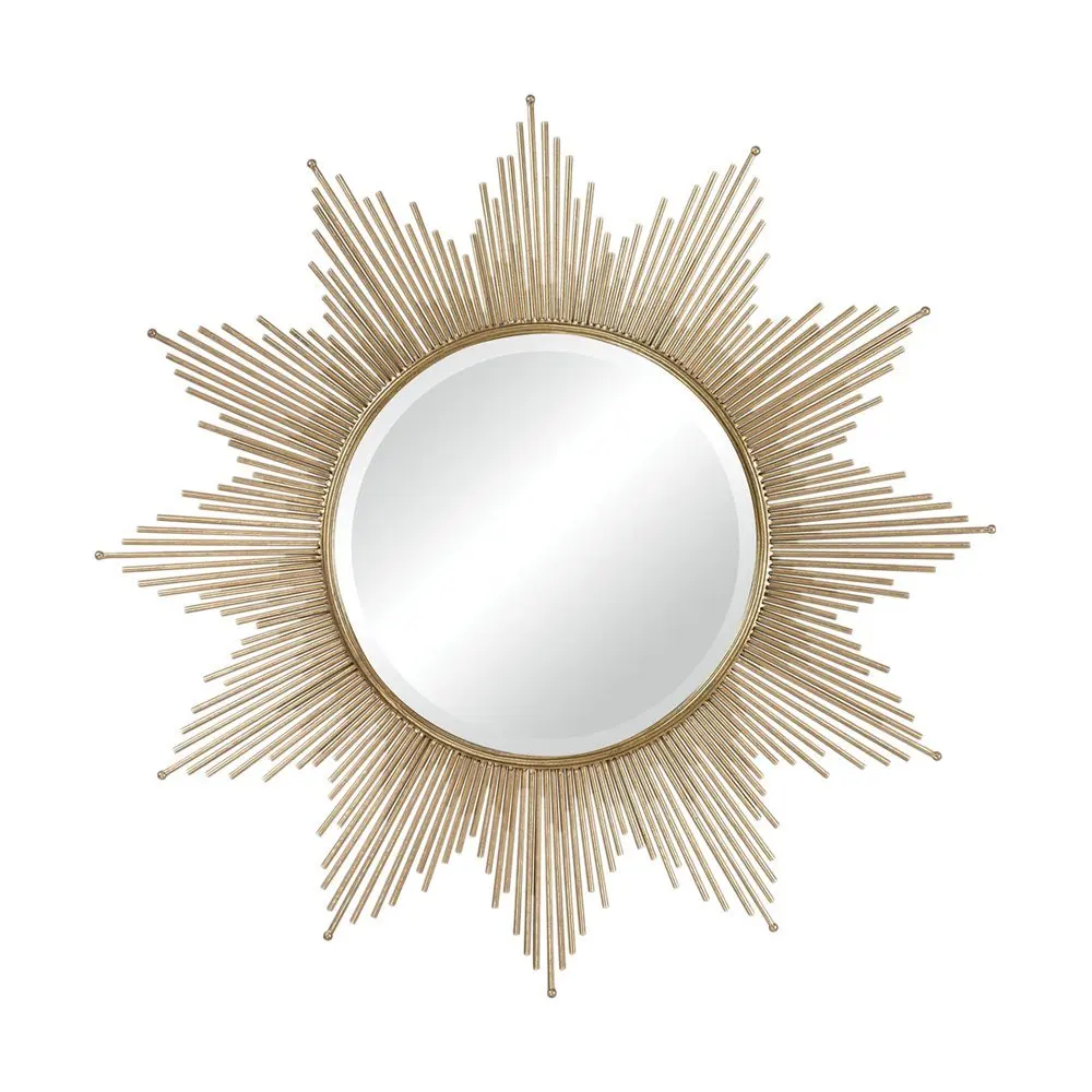 3 10 Inch Round Starburst Mirror Set MCS MCS Industries 51182 Gold