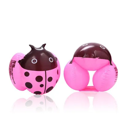 

Factory price custom logo children inflatable carton Ladybug arm ring floats, As photo