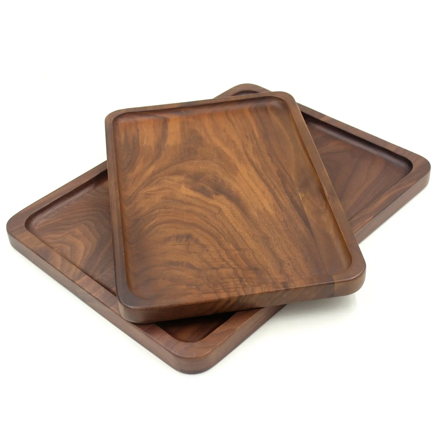 

Medium Acacia Wood Rectangular Display food Serving Trays, Natural
