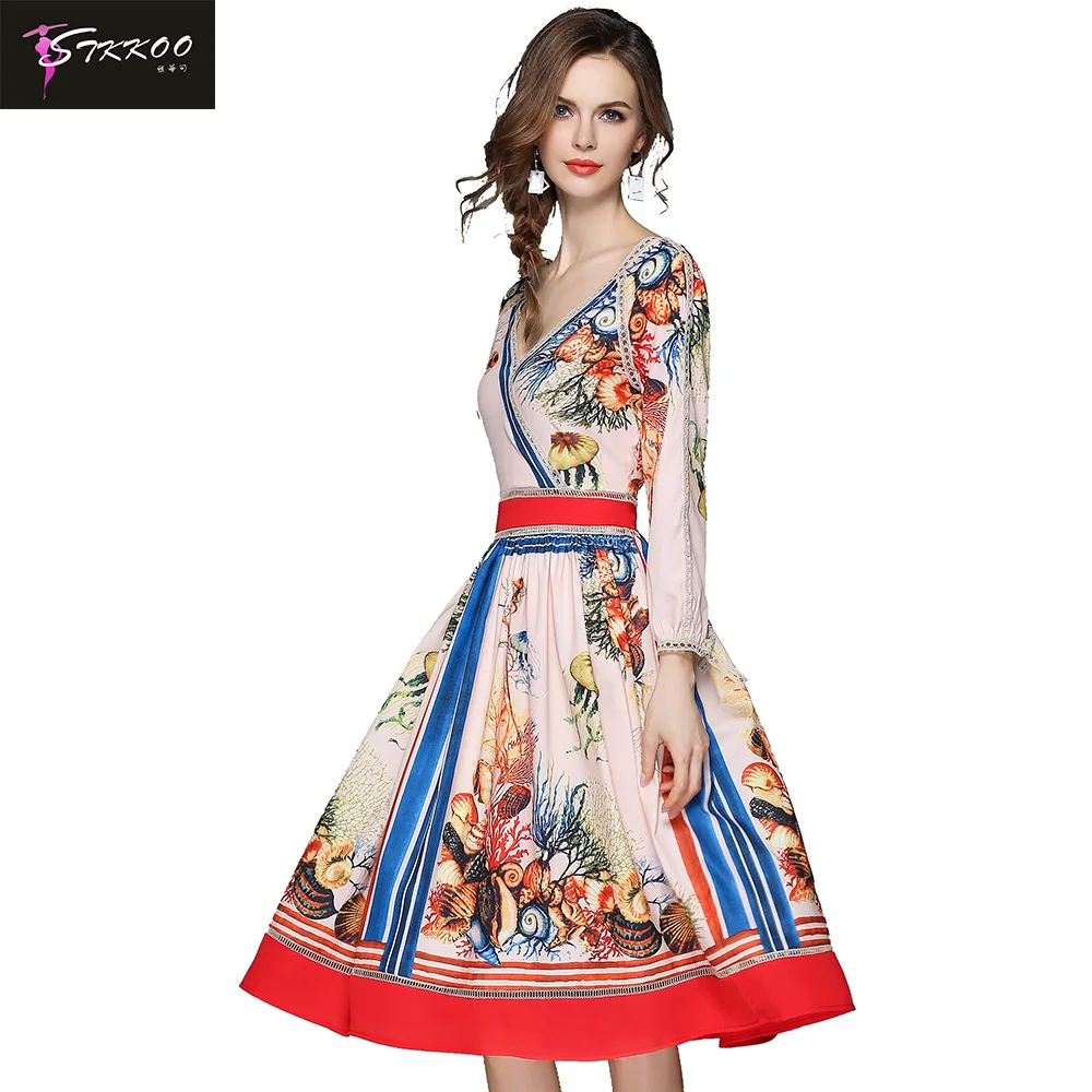 

Wholesale Crochet Patchwork Digital Print Dress, Embroidery