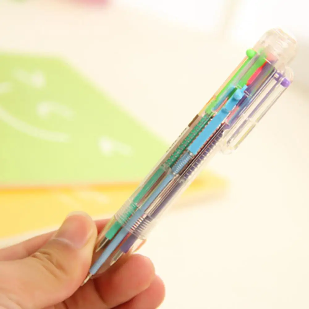 

5Pcs All in One 6 Colour Pen Colour Pen Paitting Tool School Supplies Random Color
