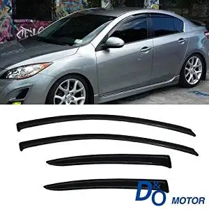 4pcs Smoke Sun//Rain Guard Vent Shade Window Visors Fit 00-04 Frontier Crew Cab