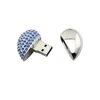 Jewel 1GB, 2GB, 4GB, 8GB, 16GB, 32GB, 64GB USB Flash Drives Romantic Heart Shape for Creative Customized Gifts