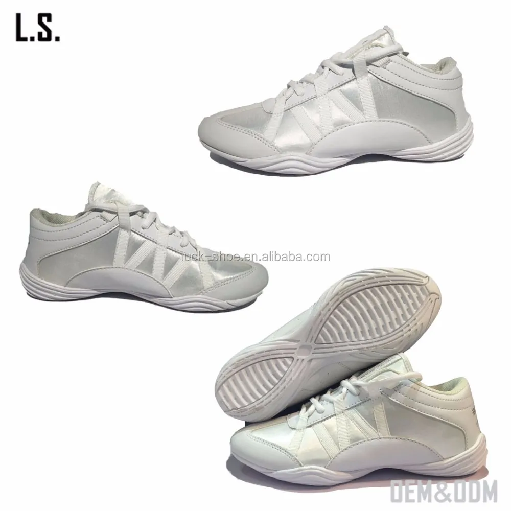 Pure White Soft Durable Cheerleader Zapatillas Cheer Shoes Factory