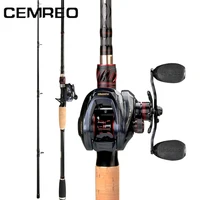 

CEMREO H Action Baitcasting Carbon Fiber Fishing Rod and Reel Combo Set