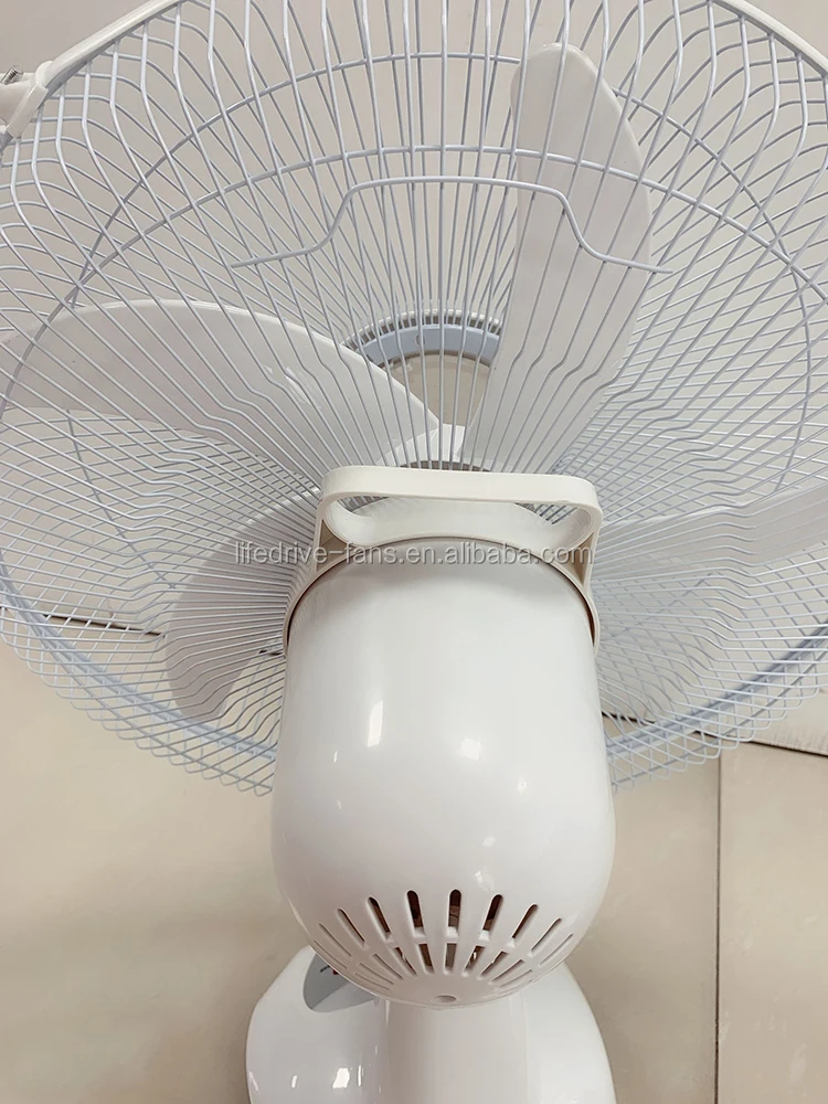 Acdc 16 Inch Emergency Charger Table Fan Oscillating Solar Table Fan