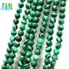 wholesale solid agate nature gemstone synthetic malachite round beads