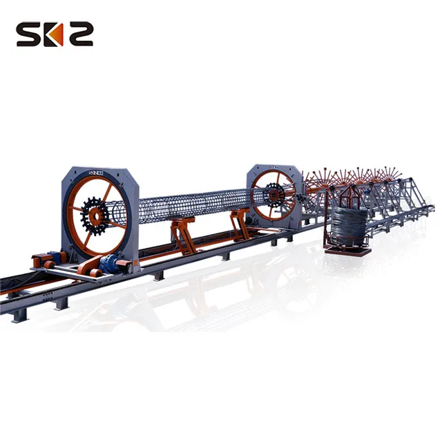 
Fully automatic cylindrical pile cage making / welding/assembling machine with variable pitch welded spiral wrap 