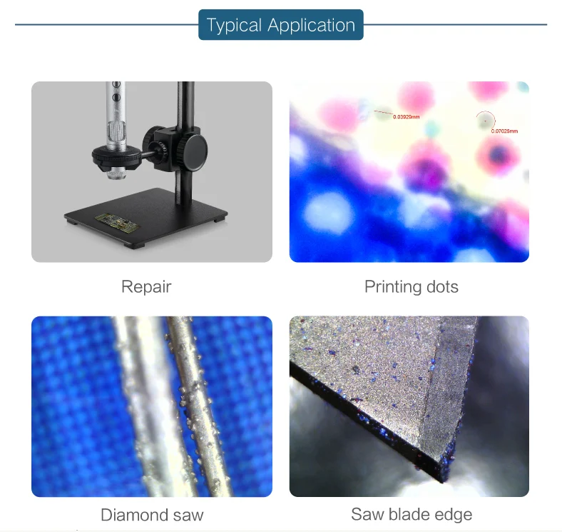 
5MP 500X Optional 1000X 2000X Long Focus Lenses Infrared UV LED Light Handheld USB Digital Video Microscope With Z008 Stand 