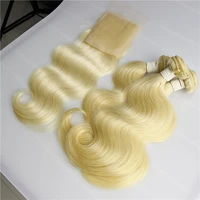 

Ali express hair bundle thick 8A 9A 10A virgin human hair color 613 body wave bundles blonde Raw hair