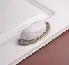 Fashion antique ceramic crack cabinet handle knobs, ceramic shell drawer pull knobs