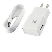 

Original AU EU US UK plug For Samsung galaxy S6 S7 S8 fast charger 9V 1.67A with micro USB cable