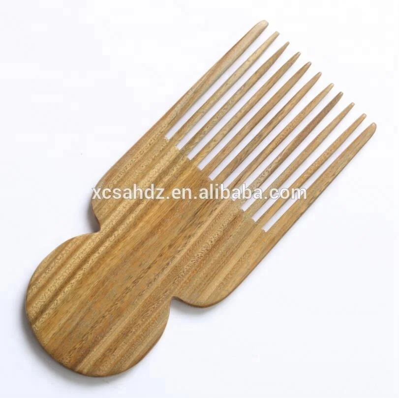 

2018 Amazon Hot Sell Hair Detangling Pick Comb Curly Hair Wood Pick Combs, Customised