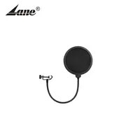 

Pops Filter Studio Microphone Mic Wind Screen Pop Filter Swivel Mount 360 Flexible Gooseneck Holder, Black