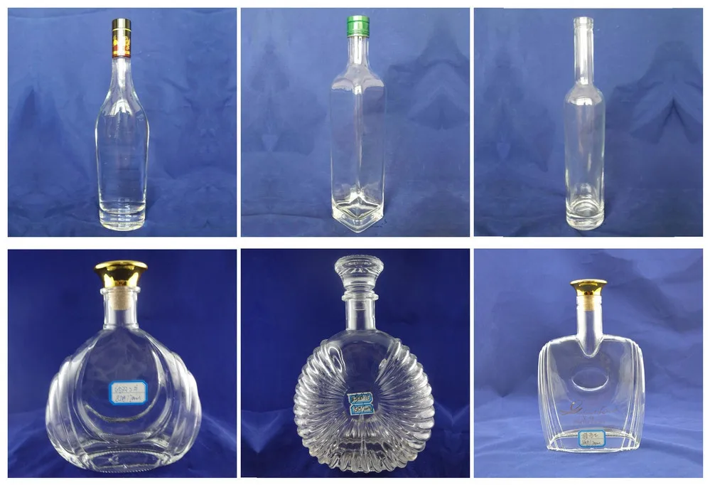 750ml 1000ml Wholesale Glass Water Bottles With Stopper Super Flint Liquor Beverage Frosted