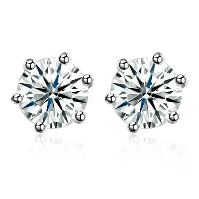 

Classic 925 Sterling Silver CZ Diamond Stud Earrings for Women