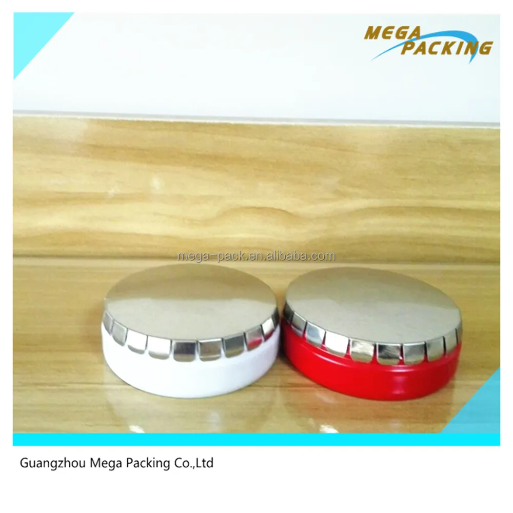 
Small metal round tin cans box for mints/pills/candy with Click Clack 