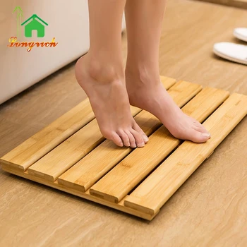 Non Skid Wooden Bamboo Bath Shower Floor Anti Slip Mat Buy