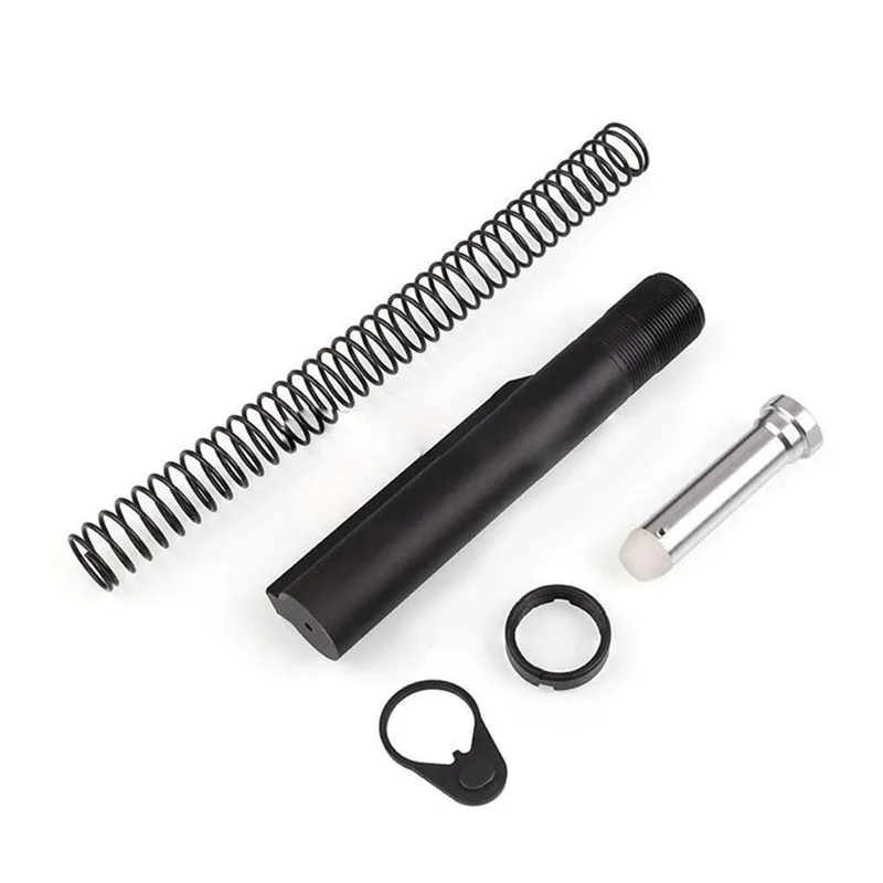 

Tactical Mil spec 6 Position stock Ar15 parts buffer Kit Extension Rod spring for rifle M4 M16 hunting gun accessories, Black