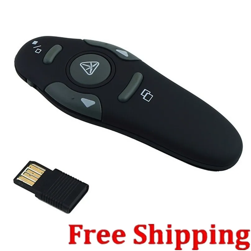

2.4GHz USB Wireless Presenter with Red Laser Pointers Pen RF Remote Control PowerPoint PPT Presentation Mouse Wholesale