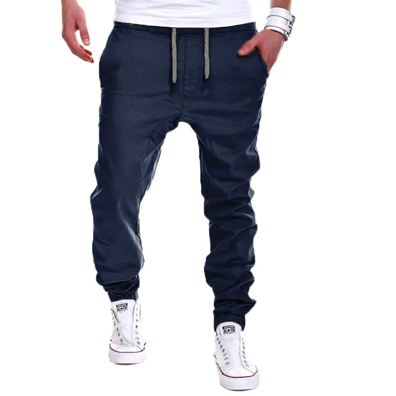 

2021 Popular Summer Mens Tether Elastic Sports Leisure Trousers pants sports suit men, Khaki,grey,black,navy,royal blue,light blue