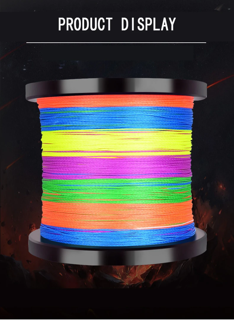500m PE Fishing Lines Supers Strongs 4 Strands Braided Multi-filament Fish Ropes 