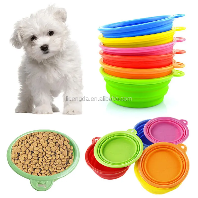 

Wholesale Silicone Folding Pet Bowl Portable silicone foldable pet bowl,Unbreakable Silicone Pet Bowl, All pantone color is available for silicone dog bowl