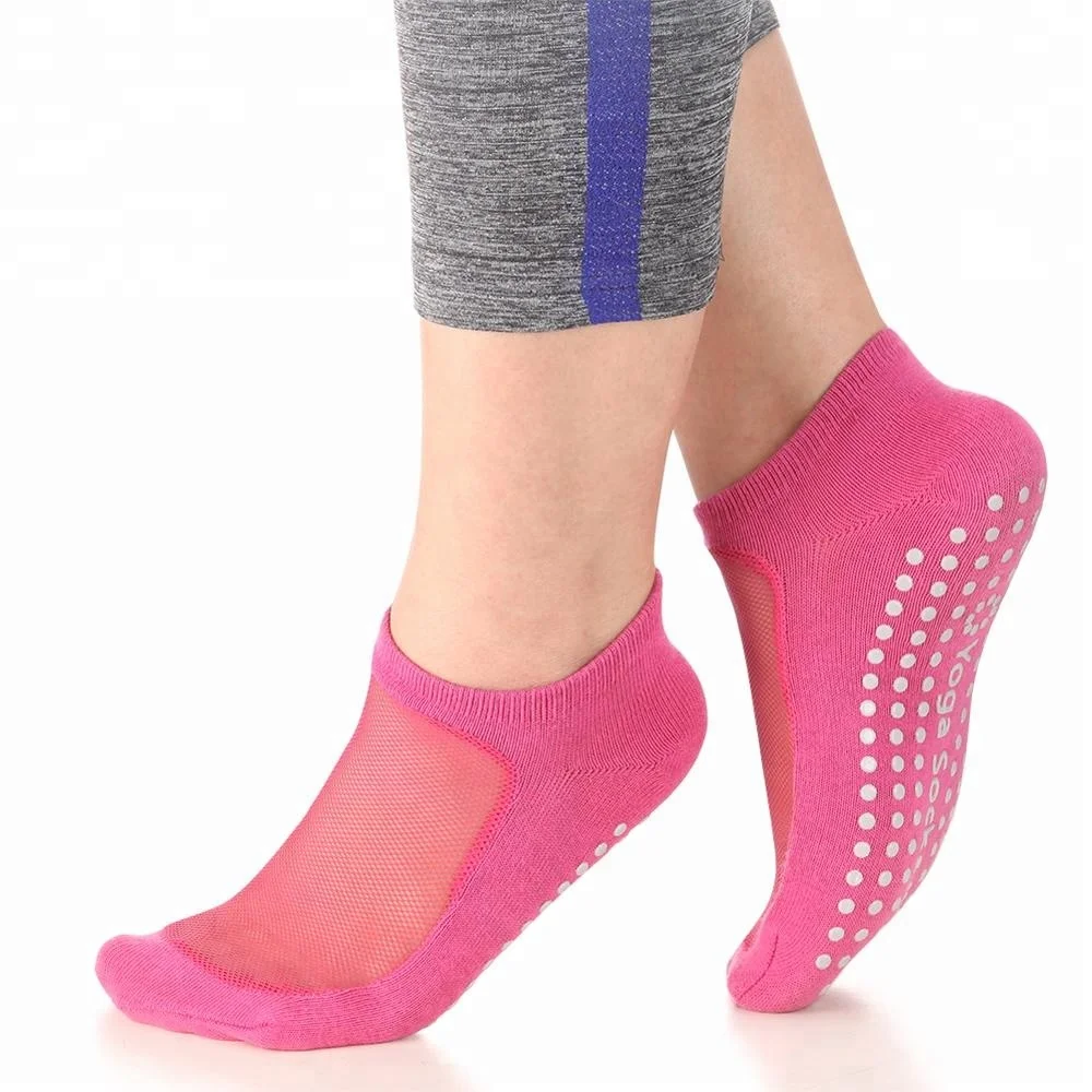 Yoga Socks Non Slip Pilates Barre Grip Socks with Cotton for Women