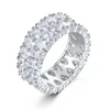 Eternal Finger Ring 3A zircon CZ Silver Engagement Wedding Band Rings For Women bijoux Gift HS-WL-R422