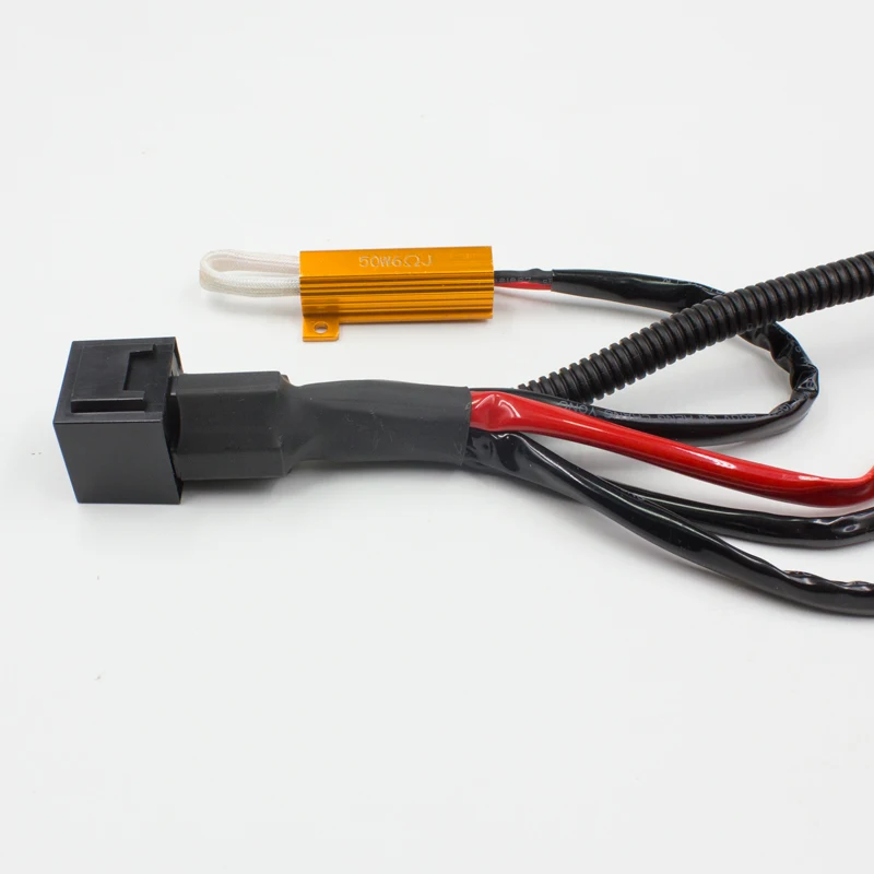 40a Relay Wiring Harness 50w Load Resistor H1 H7 H11 9005 9006 H3 For
