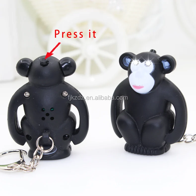 Custom Monkey Shaped Led Flashlight Keychain With Sound Buy Led Sound Keychain Custom Flashlight Keychain Flashlight Keychain With Sound Product On Alibaba Com