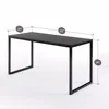 Modern MDF office computer Table metal finish in brown