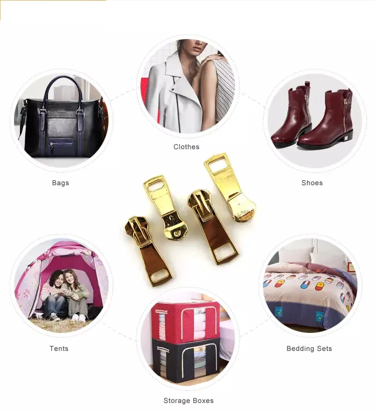 3 Factory Price Dress Zipper Puller Colorful Drop Puller For Invisible