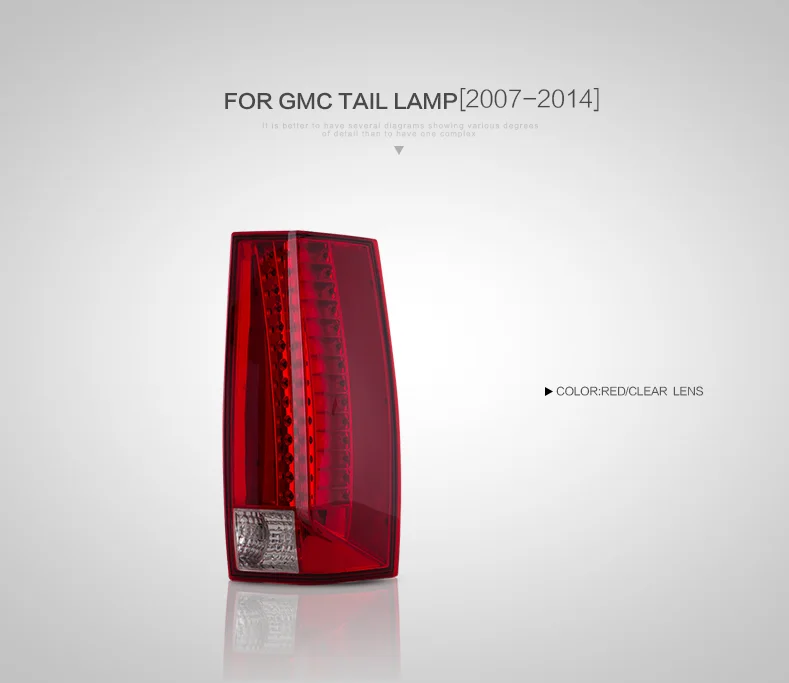 VLAND manufacturer for Car Tail light for Yukon LED Taillamp for 2007-2014 for Yukon Tail lamp wholesale price
