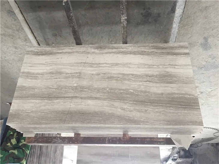 Hot Sale Wood Grain White Marble Tile for Wall Cladding Flooring Tile Stair