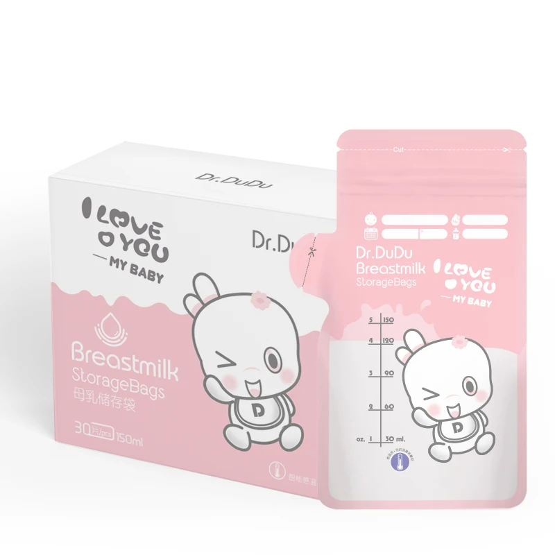 150ml temperature sensitive baby supplies breast milk storage spout bags for milk
