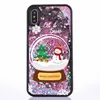 Xmas snowman elk rainbow snowflake snow globe on black mobile phone case cover for iphone series BIA249
