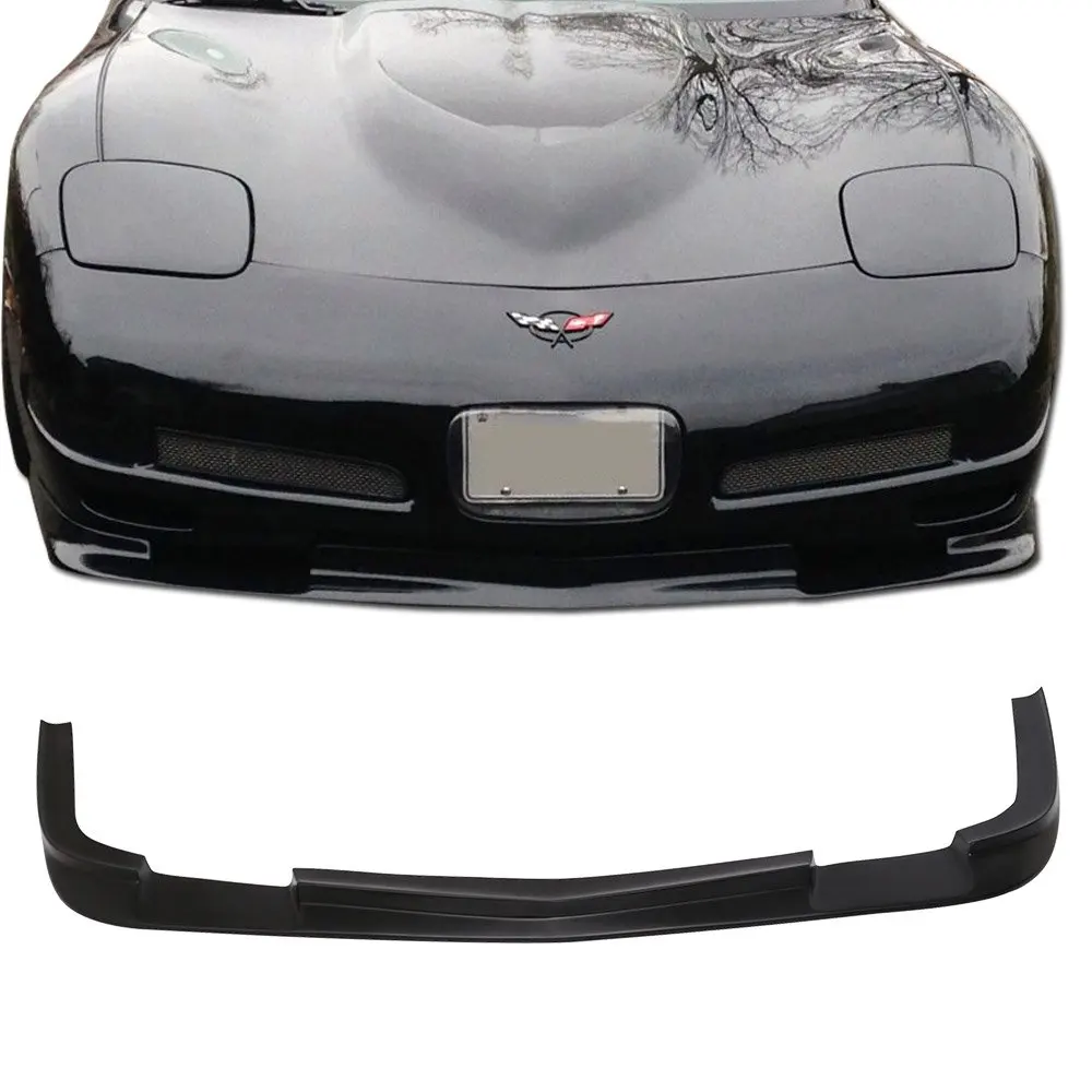 Corvette C5 ZR1 Style Black PU Front Lip Finisher Under Chin Spoiler Protec...