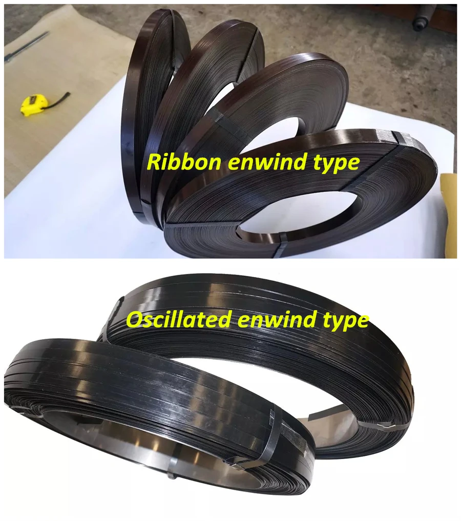 Export quality Smooth Edge Blue Waxed Strapping Band Black painted steel packing strips  Coils Steel Strap