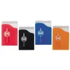 Mini Spiral Pocket Jotter With Flip Cover Elastic Pen Loop Matching Color Ballpoint Pen Convenient Notepad