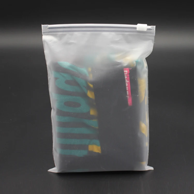 Eco-friendly Soft Plastic CPE Reclosable Slider Zip lock Bag Clothes Packag...