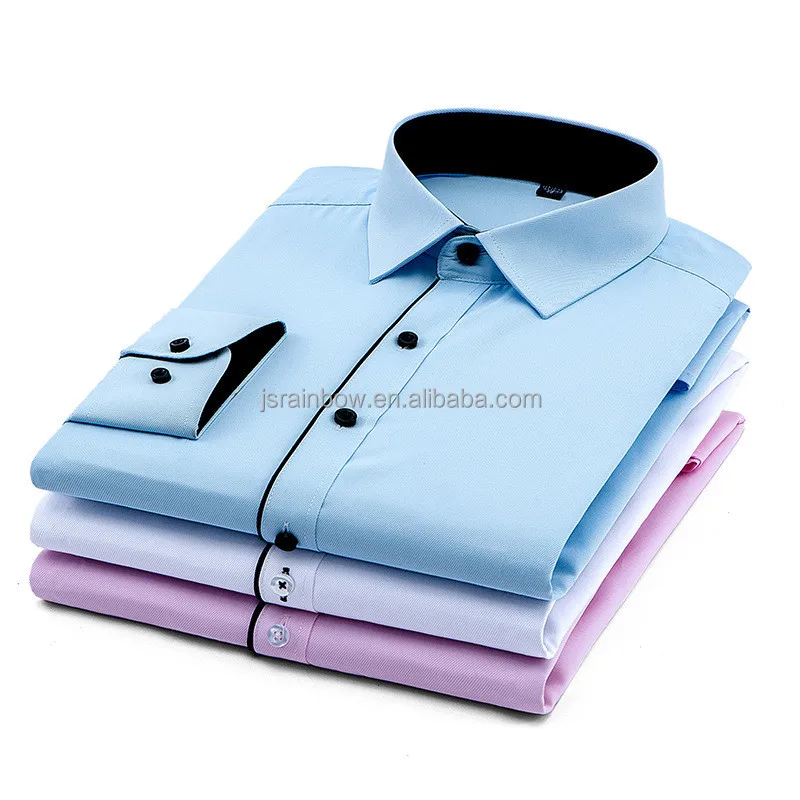 

Latest new model mens soft formal plus size office shirts, White;light blue;pink