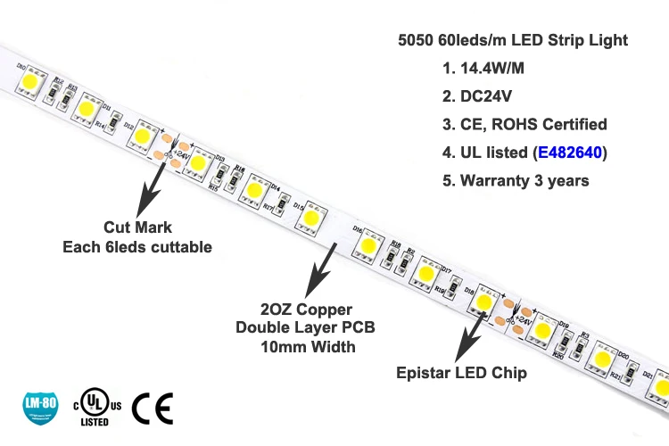 2 AMBER 5050 chip 6 inch long   9 LED Waterproof Flexible Strip BLACK PCB board