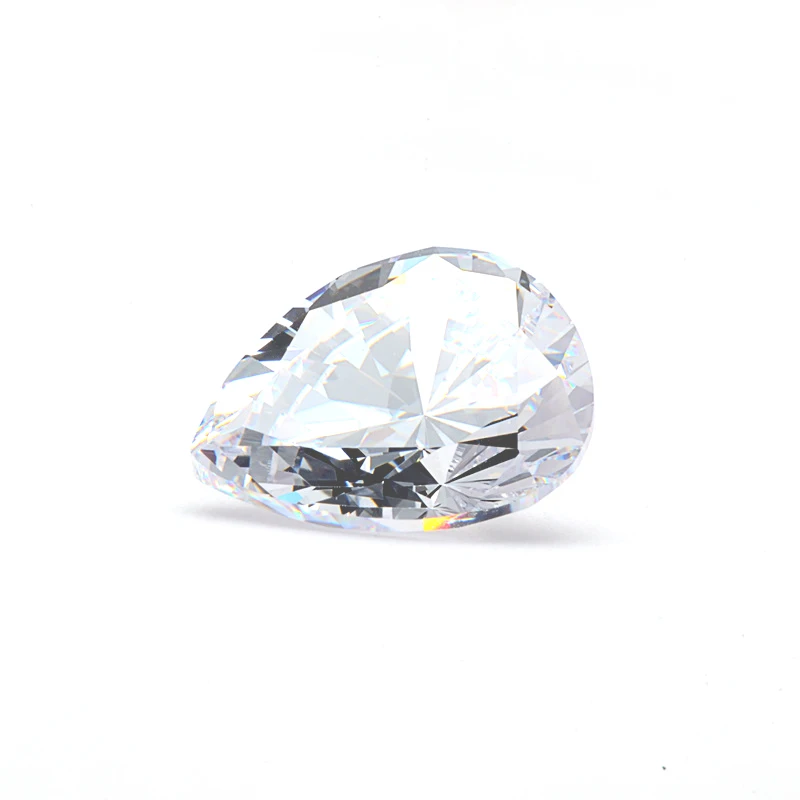 

Thriving Gems Pear shape white synthetic cubic zirconia loose gemstone