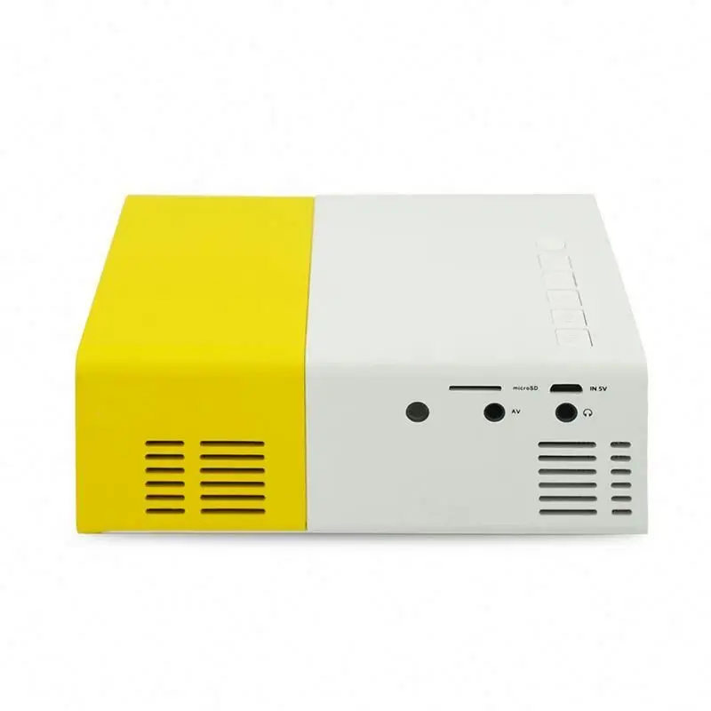 

Mini Portable Projector HD USB AV 30 Lumen Children mini Projetor, Yellow