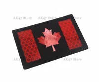 

Canadian multicam canada flag IR infrared blackout morale reflective laser cut touch fastener patch